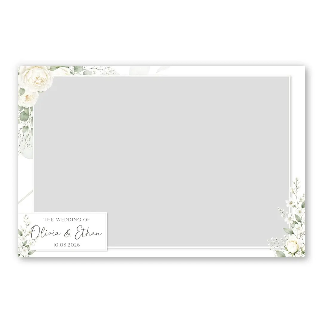 Ivory Garden Wedding photo booth template LF layout