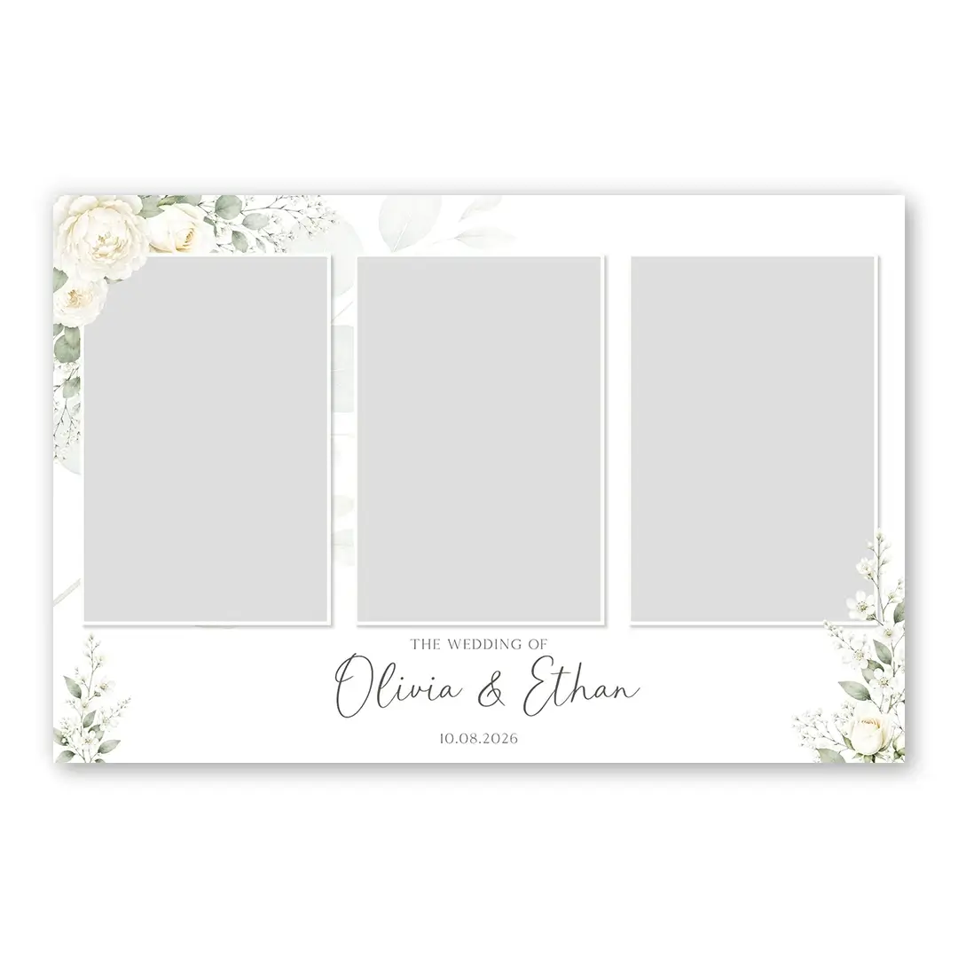 Ivory Garden Wedding photo booth template L3P layout