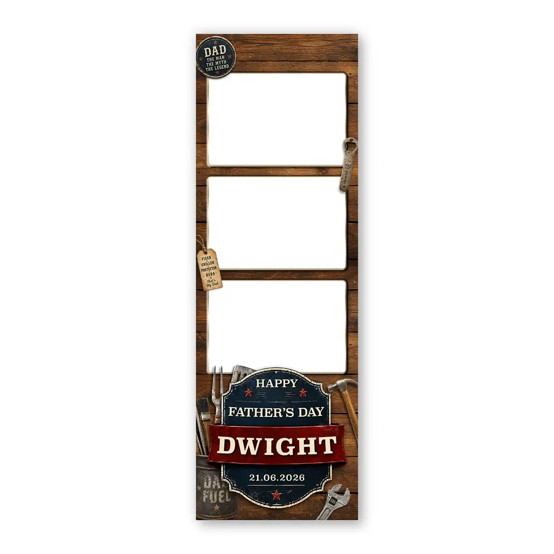 Father's Day BBQ photo booth template S3L layout
