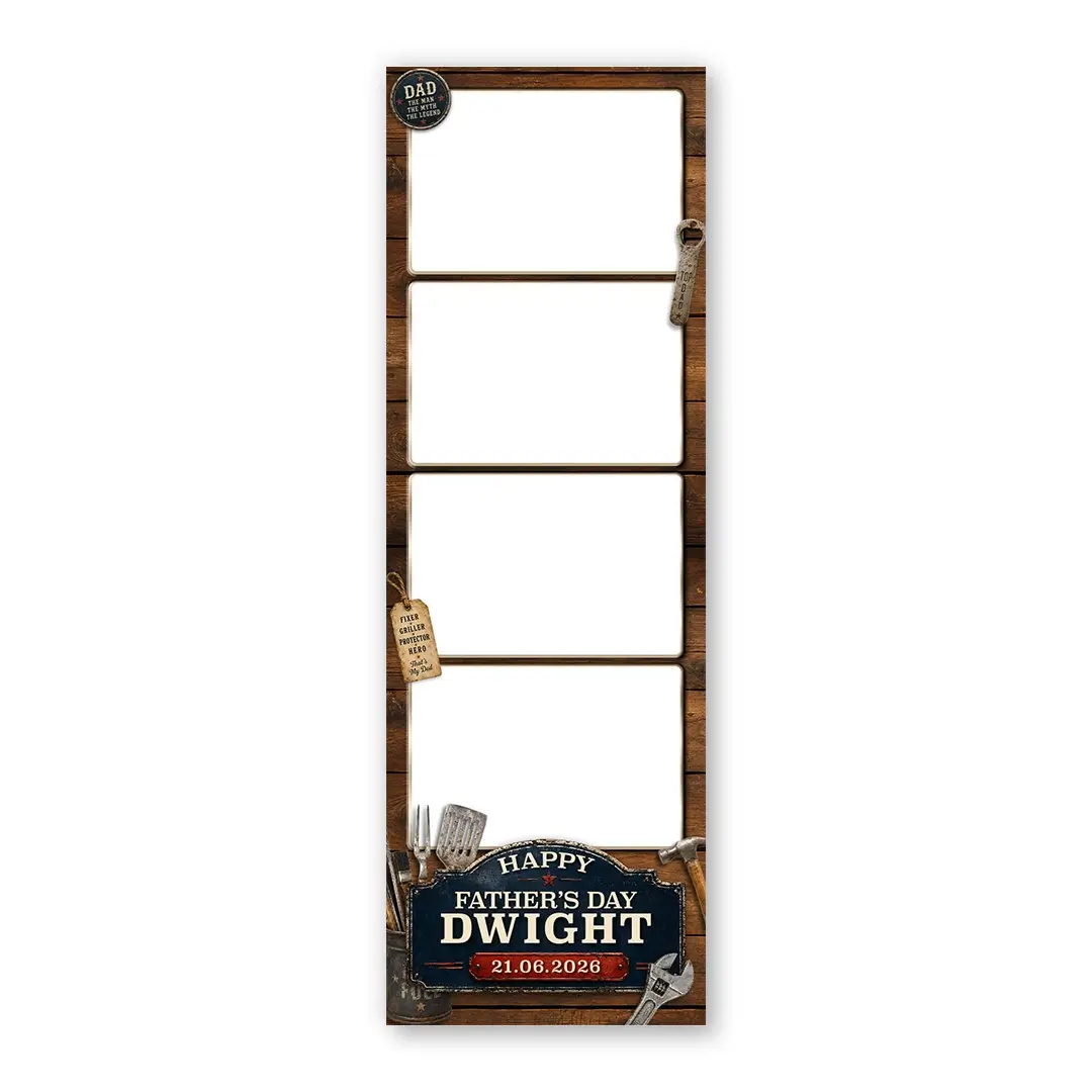 Father's Day BBQ photo booth template S4L layout