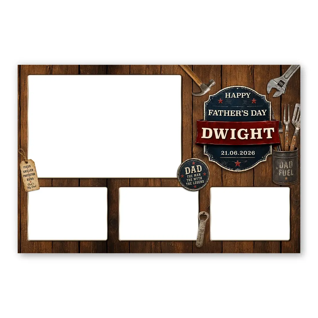 Father's Day BBQ photo booth template L4L layout