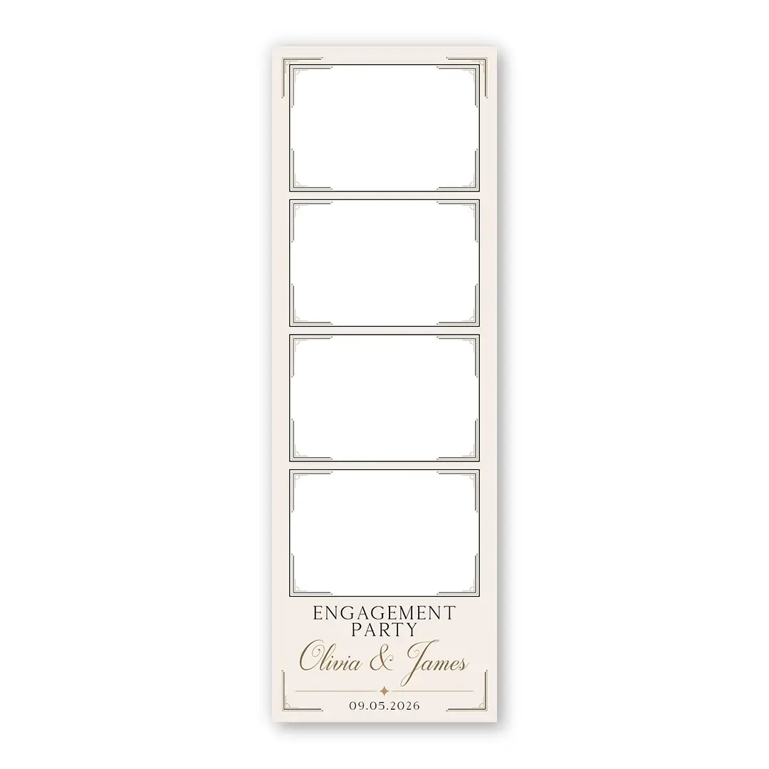 Timeless Engagement photo booth template S4L layout