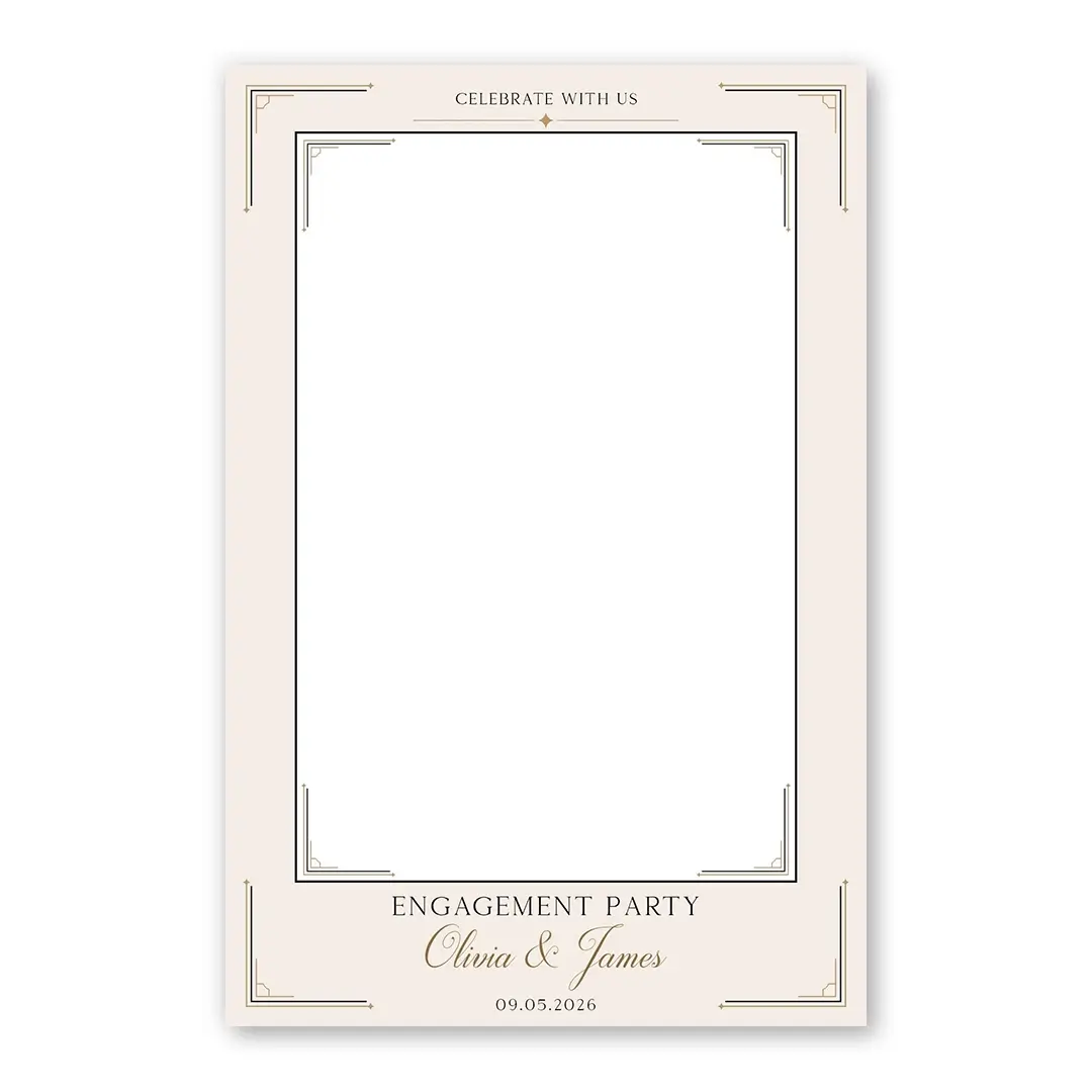 Timeless Engagement photo booth template PF layout