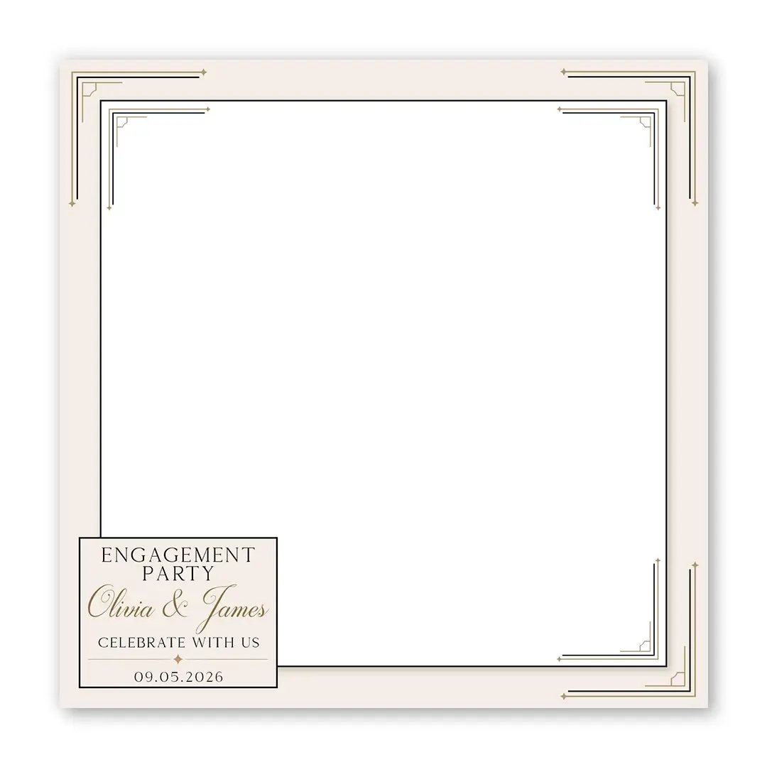 Timeless Engagement photo booth template SF layout