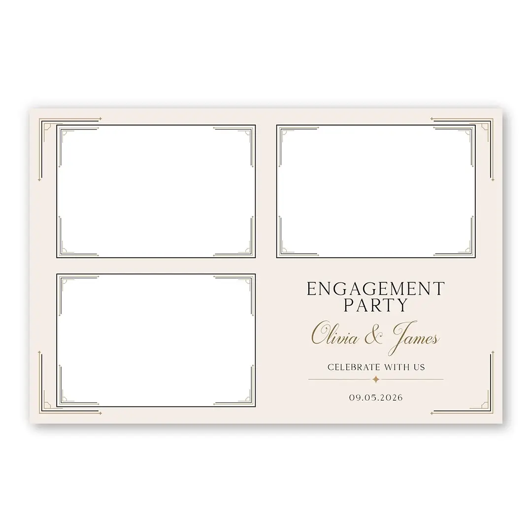 Timeless Engagement photo booth template L3L layout