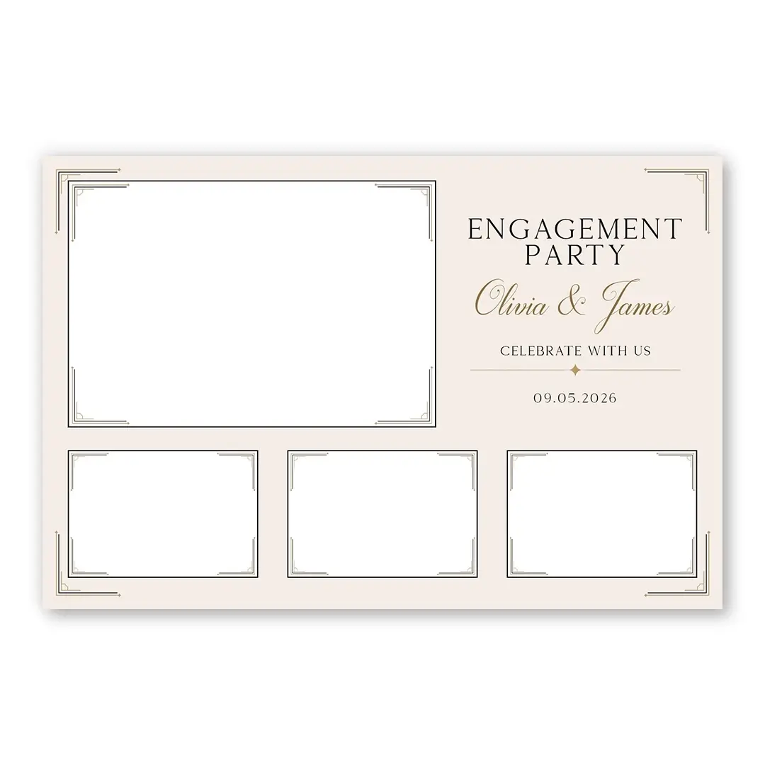 Timeless Engagement photo booth template L4L layout