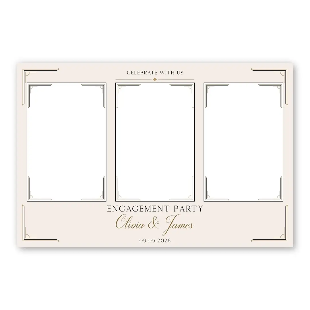 Timeless Engagement photo booth template L3P layout