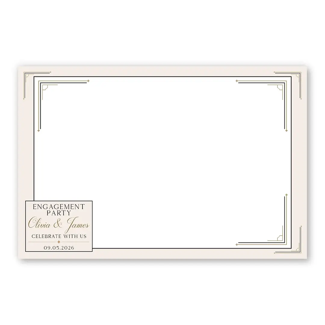 Timeless Engagement photo booth template LF layout