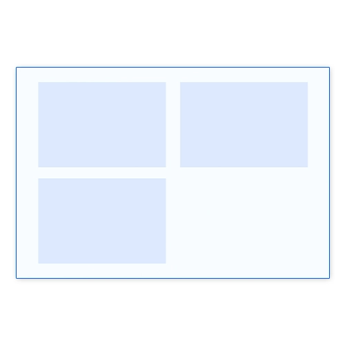 6 × 4 landscape photo booth template with three photo windows