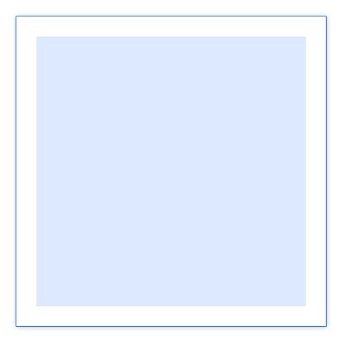 Square digital photo booth overlay with one large photo area