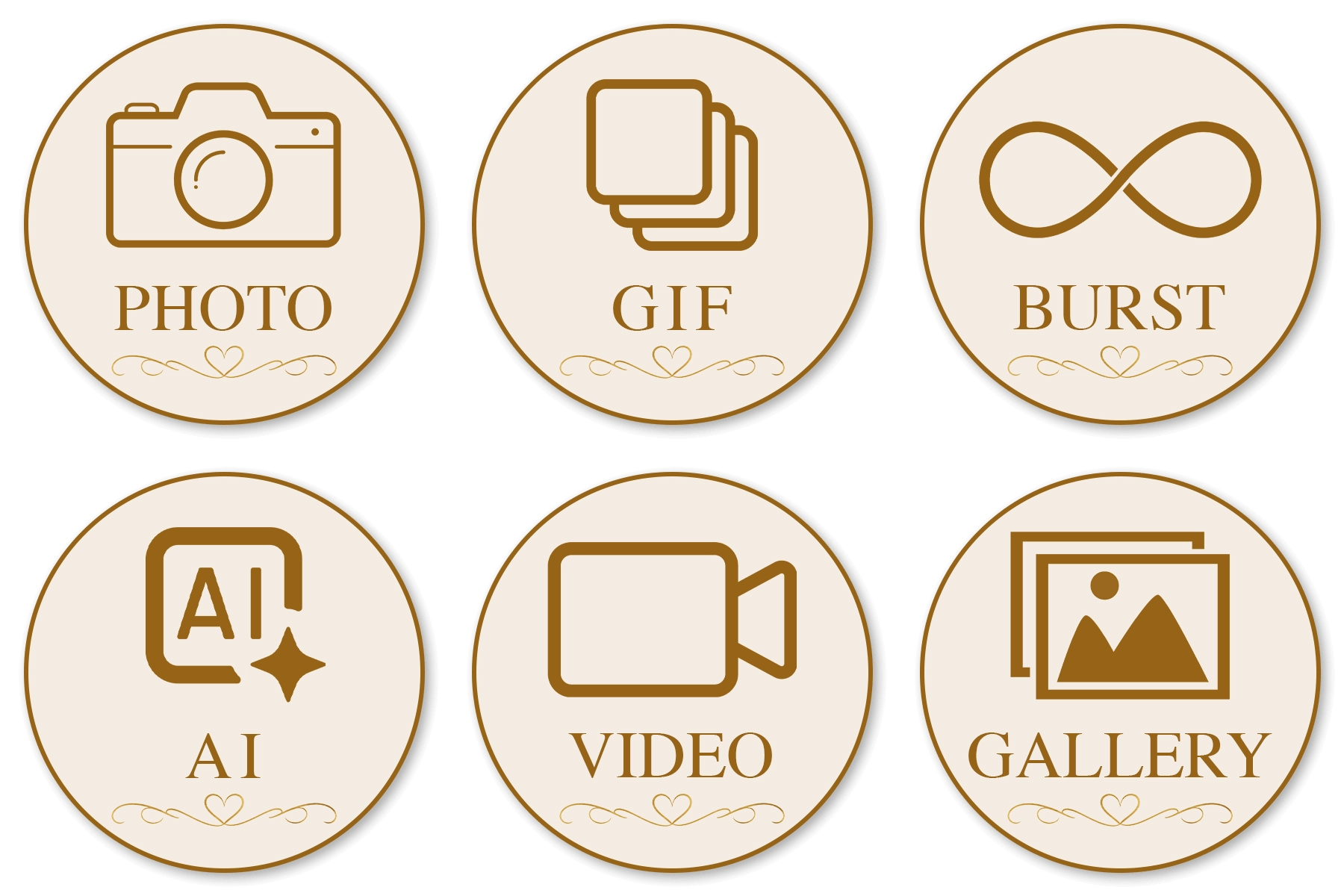 Golden Eucalyptus Wedding Buttons