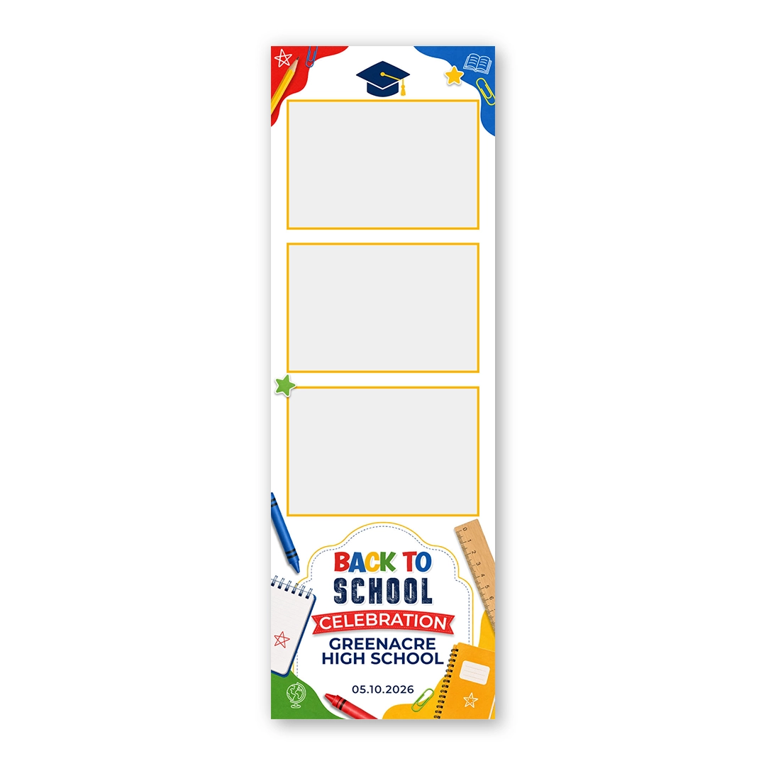 School Days Celebration photo booth template S3L layout