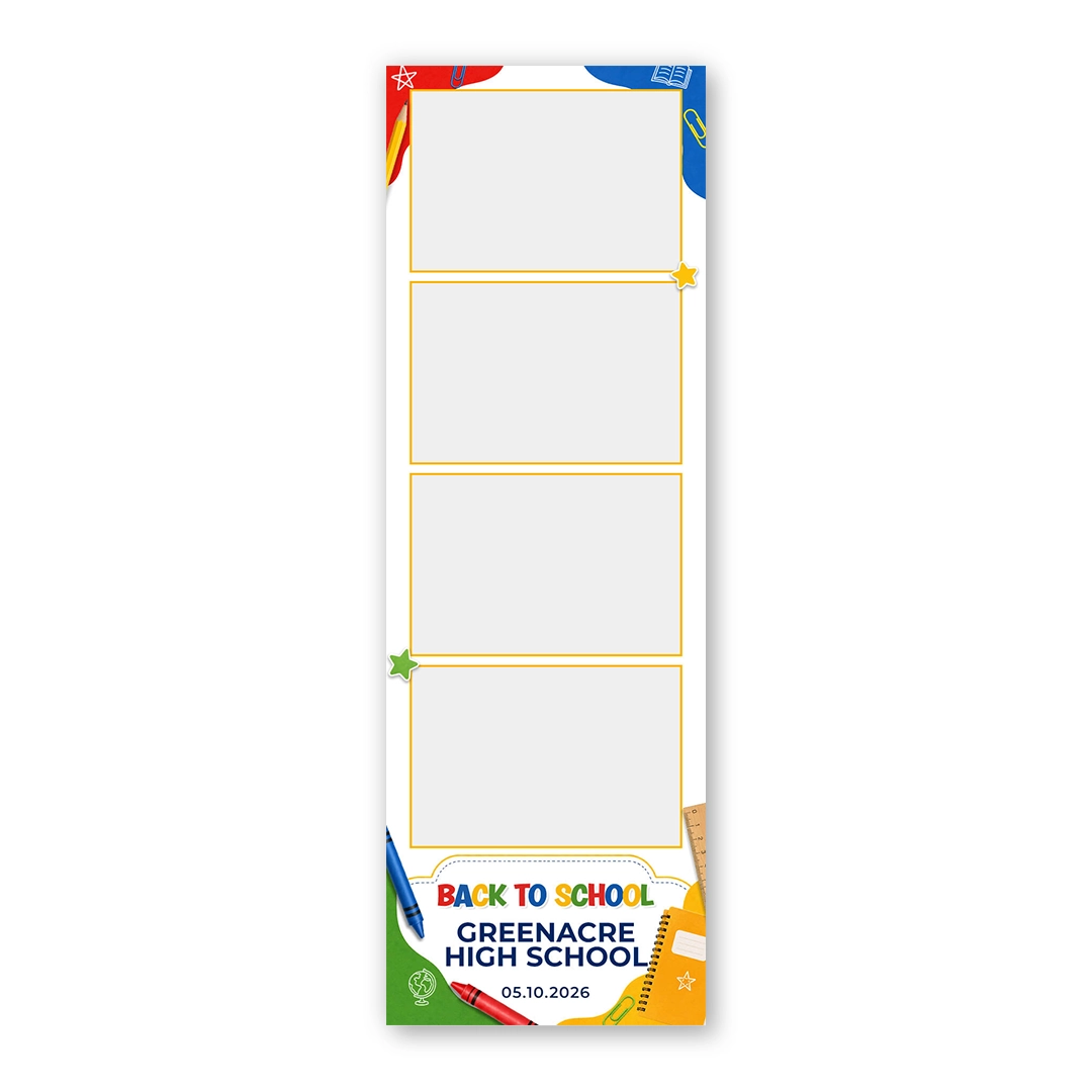 School Days Celebration photo booth template S4L layout