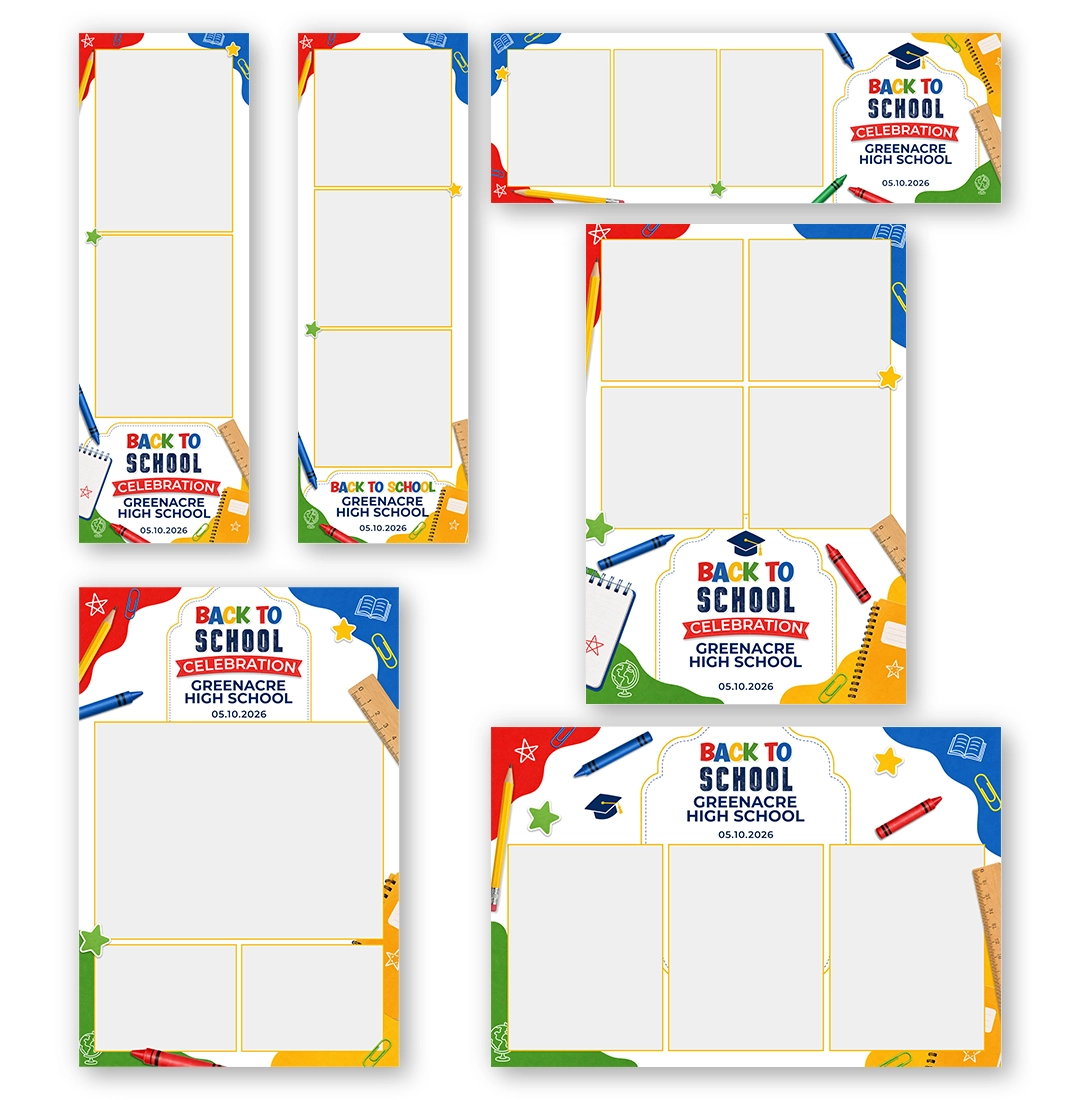 School Days Celebration photo booth template additional layouts layout