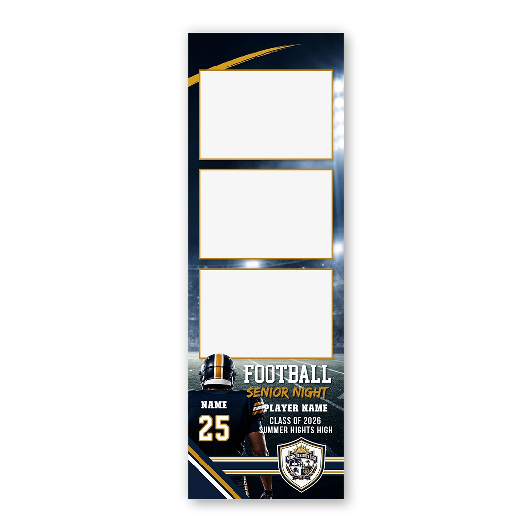 Football Senior night photo booth template S3L layout