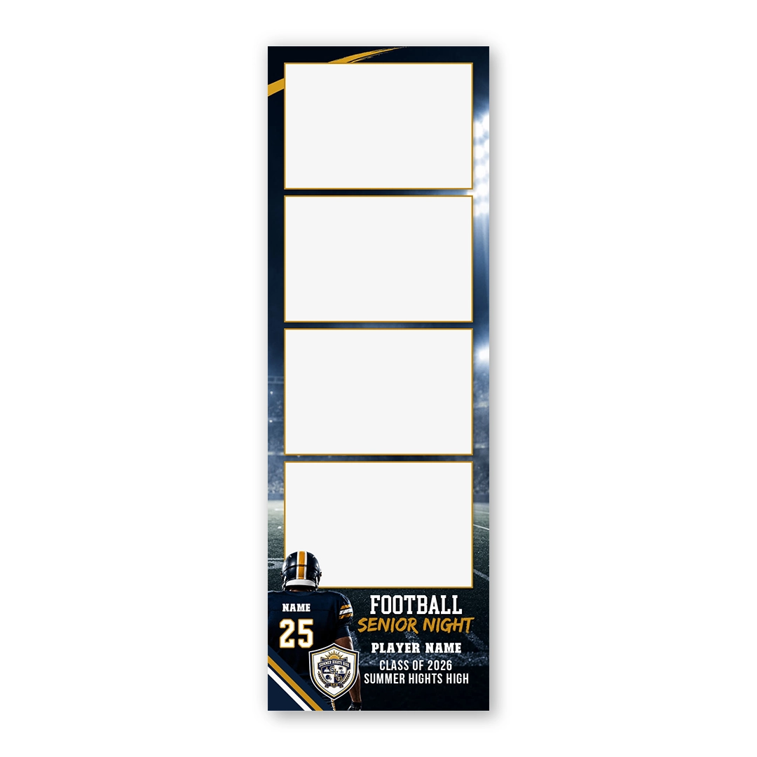 Football Senior night photo booth template S4L layout