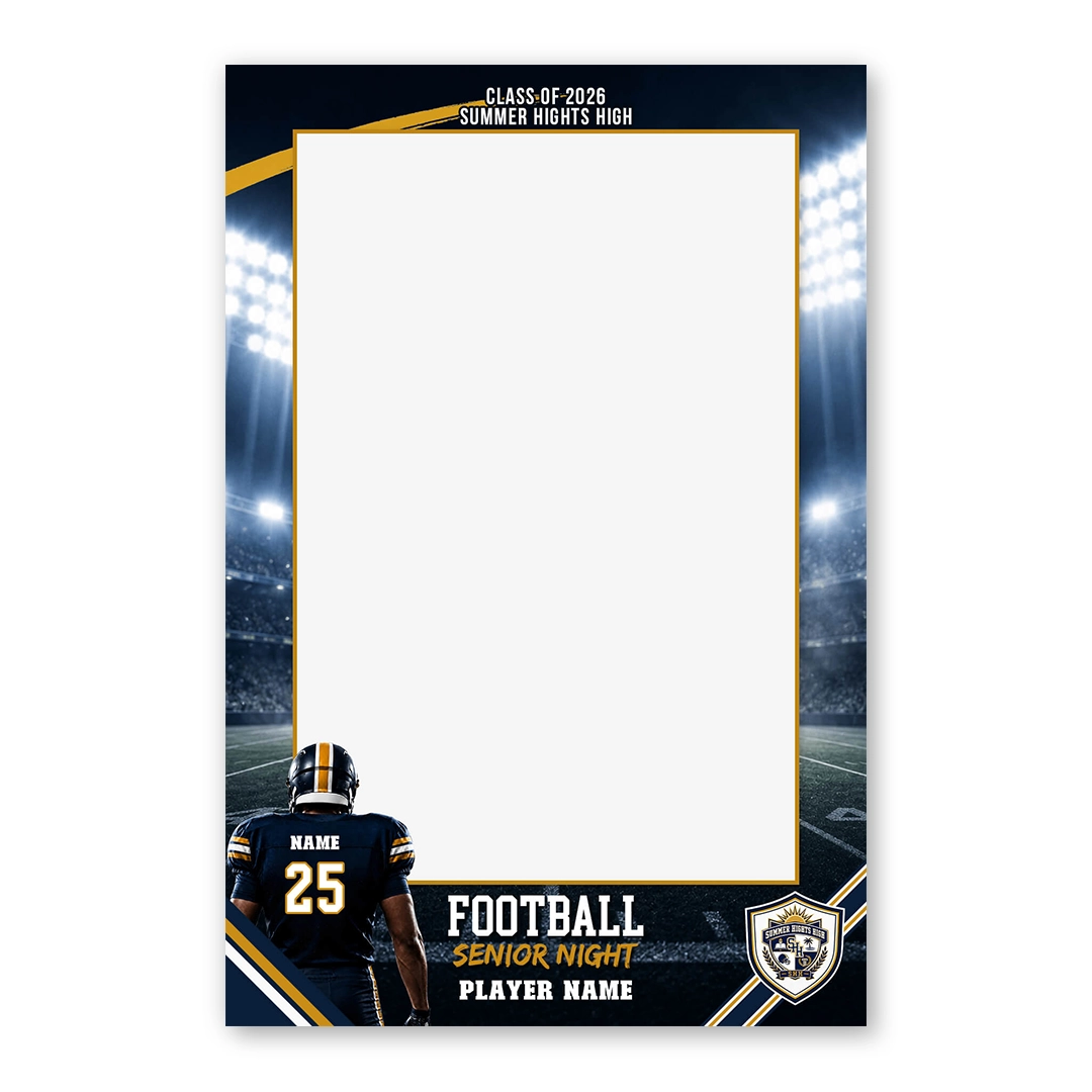 Football Senior night photo booth template PF layout