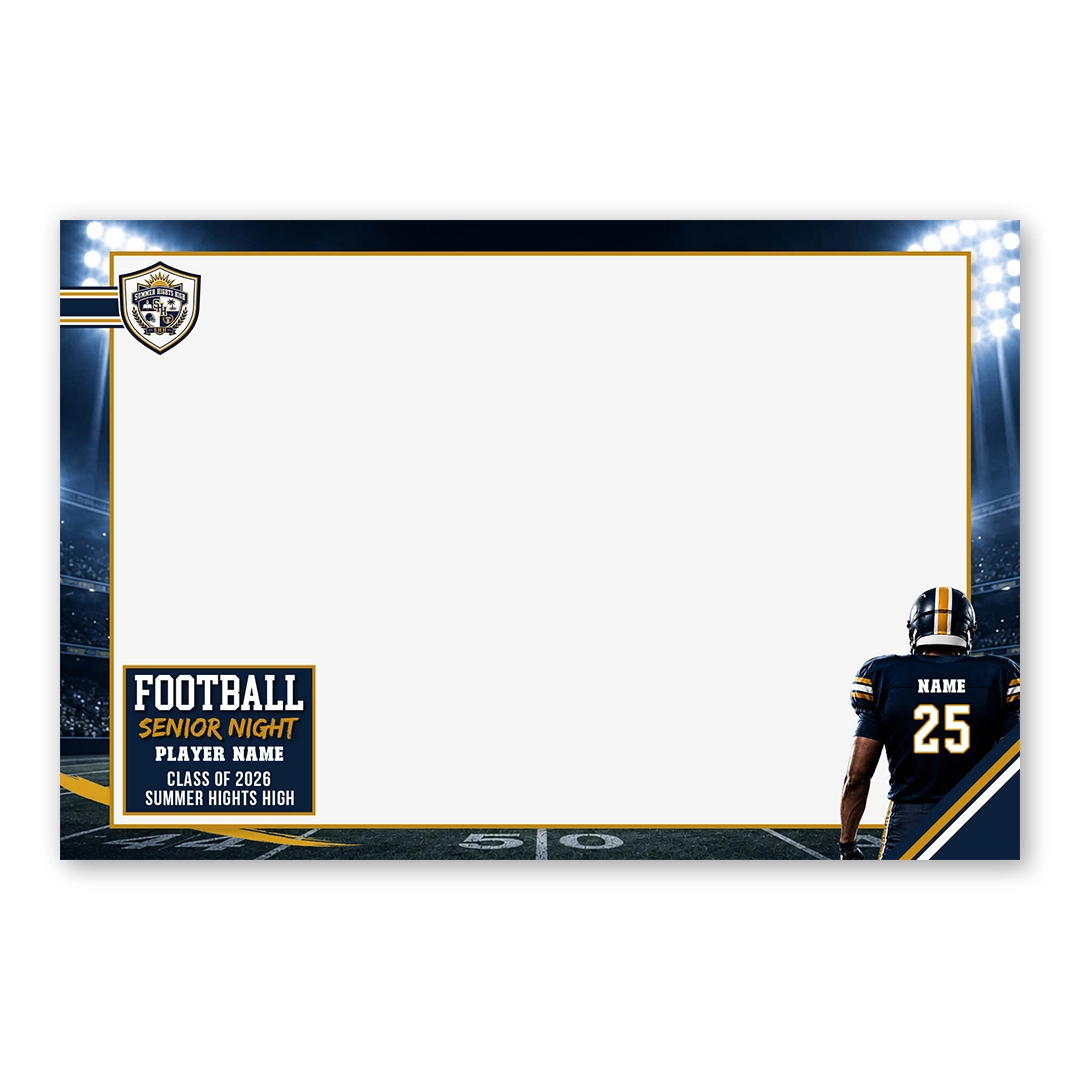 Football Senior night photo booth template LF layout