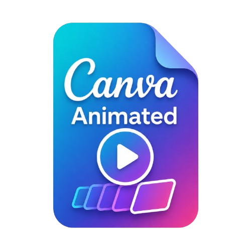 Animated Canva file icon for editable photo booth start screens