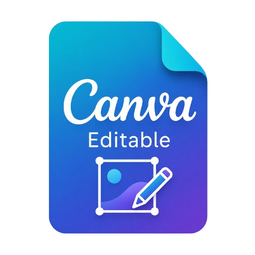 Editable Canva file icon for customising photo booth templates
