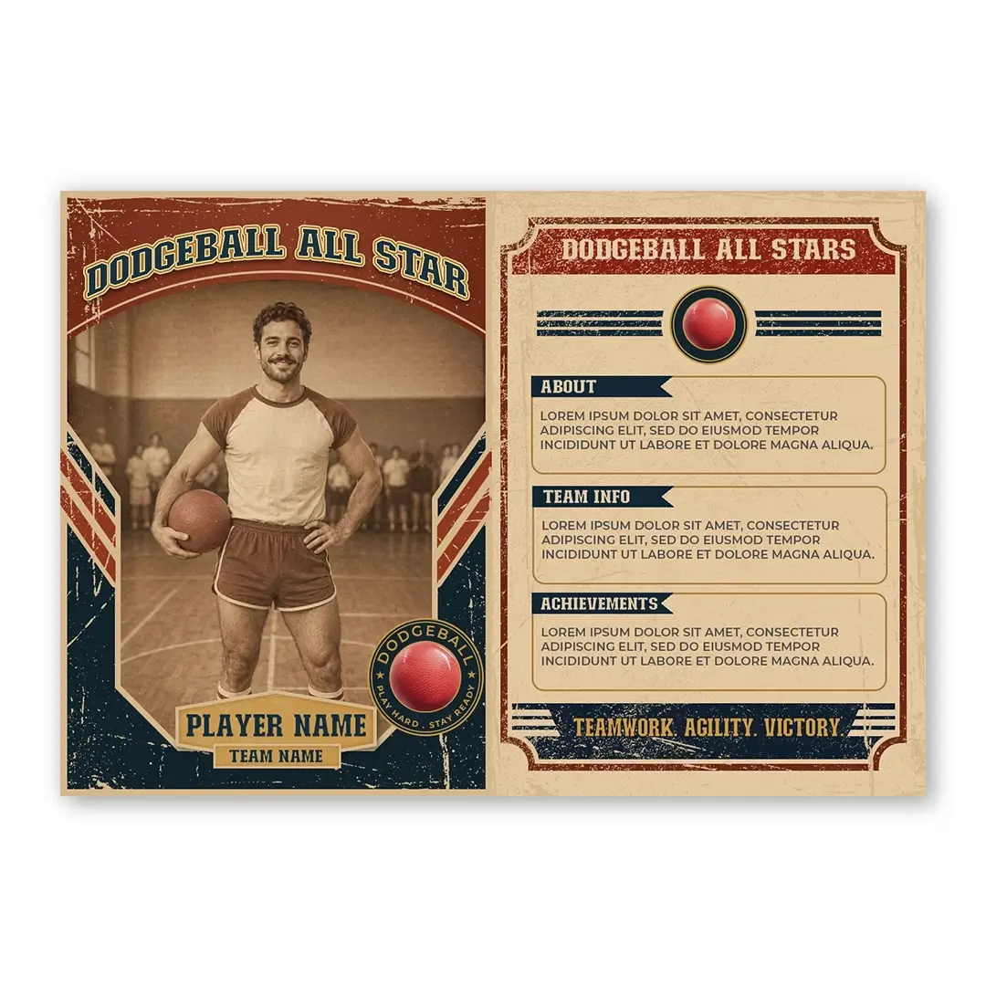 Retro Dodgeball All-Star Trading Card - Image 2