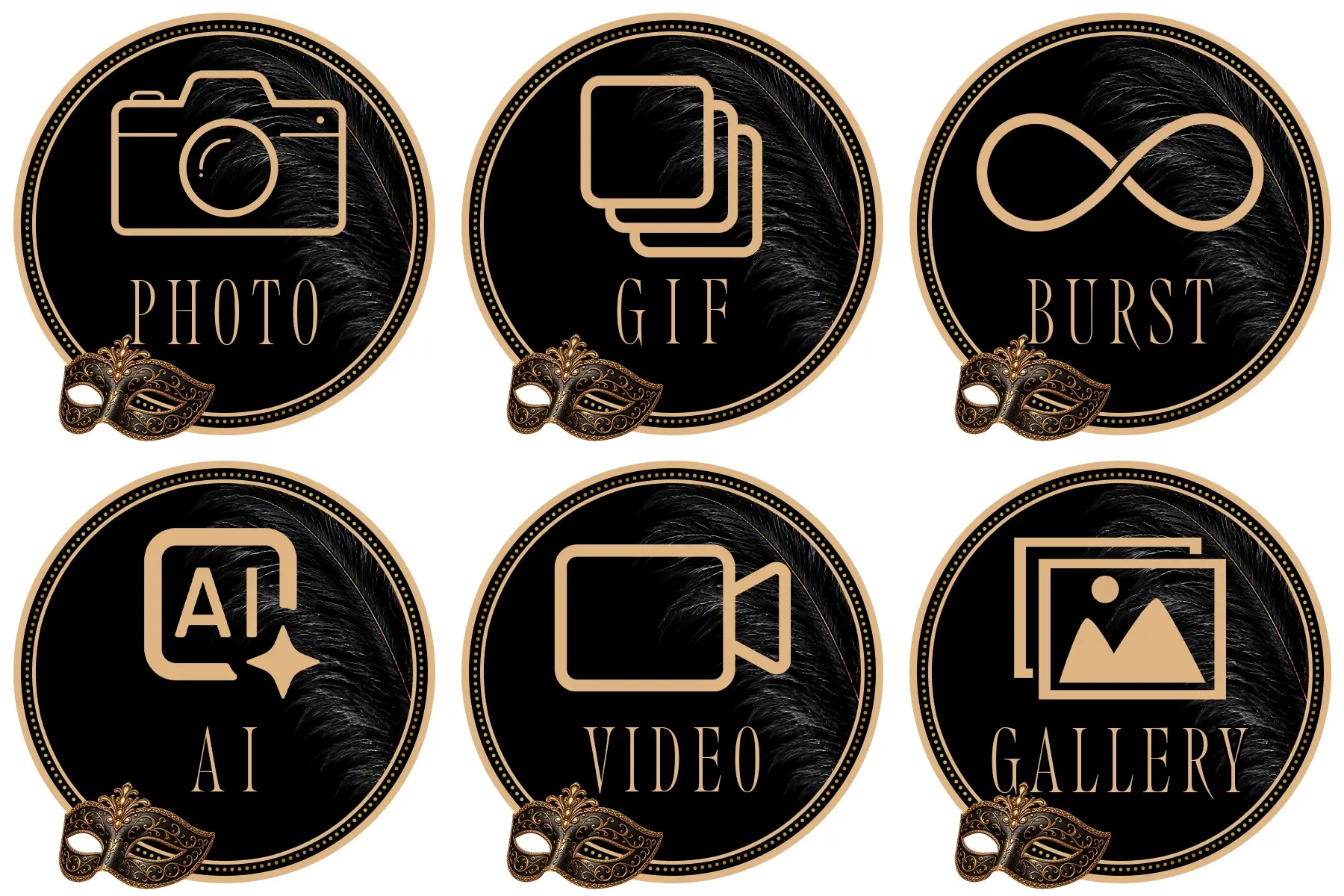 Midnight Masquerade Buttons