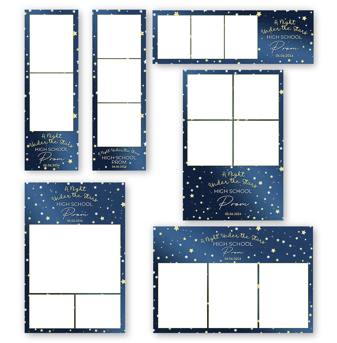 Starry Night photo booth template More