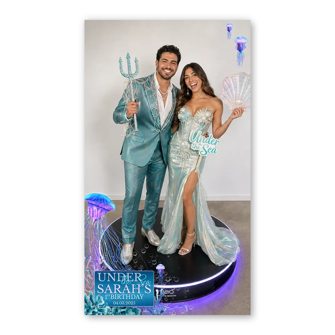 Under the Sea photo booth template 360P