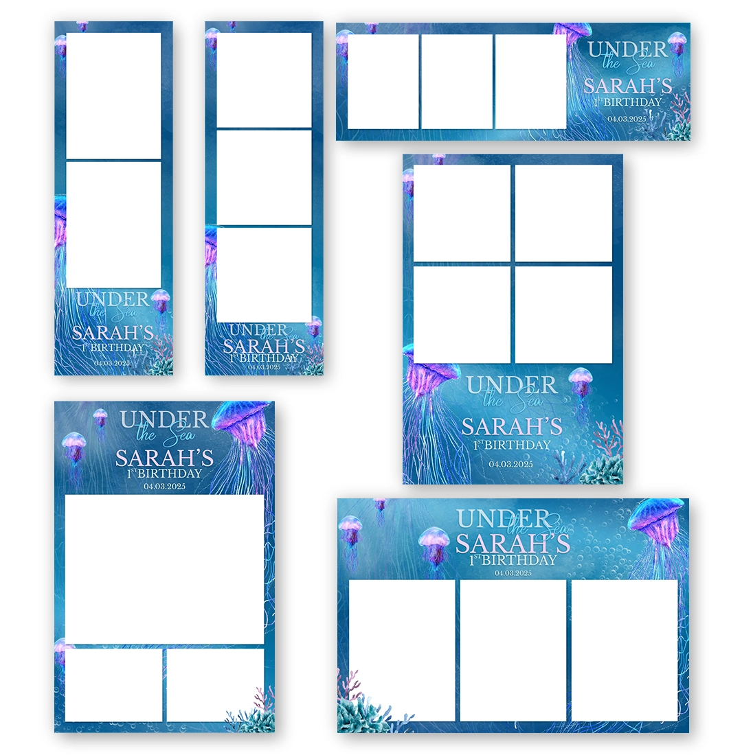Under the Sea photo booth template More