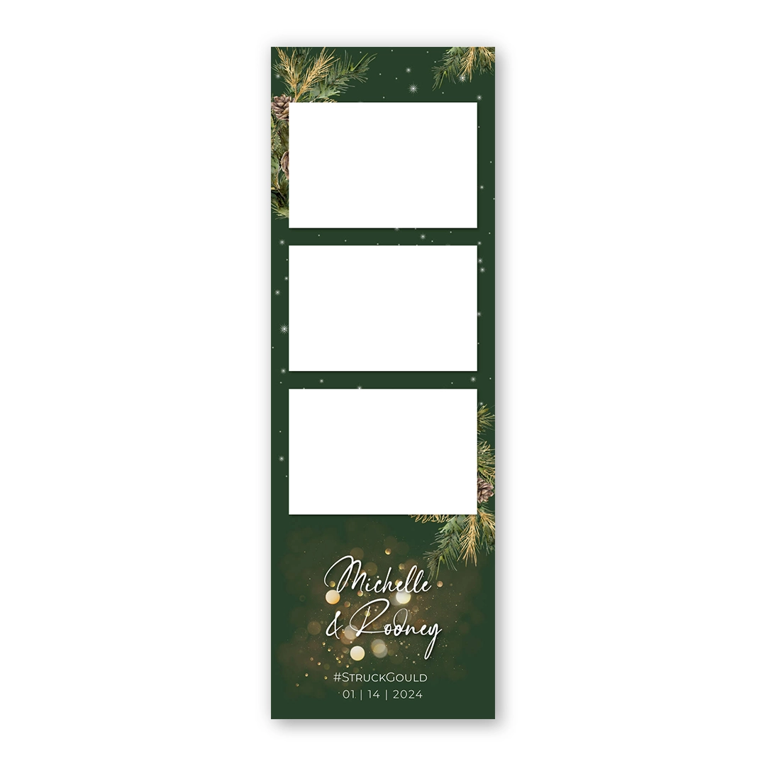 Green Xmas photo booth template S3L