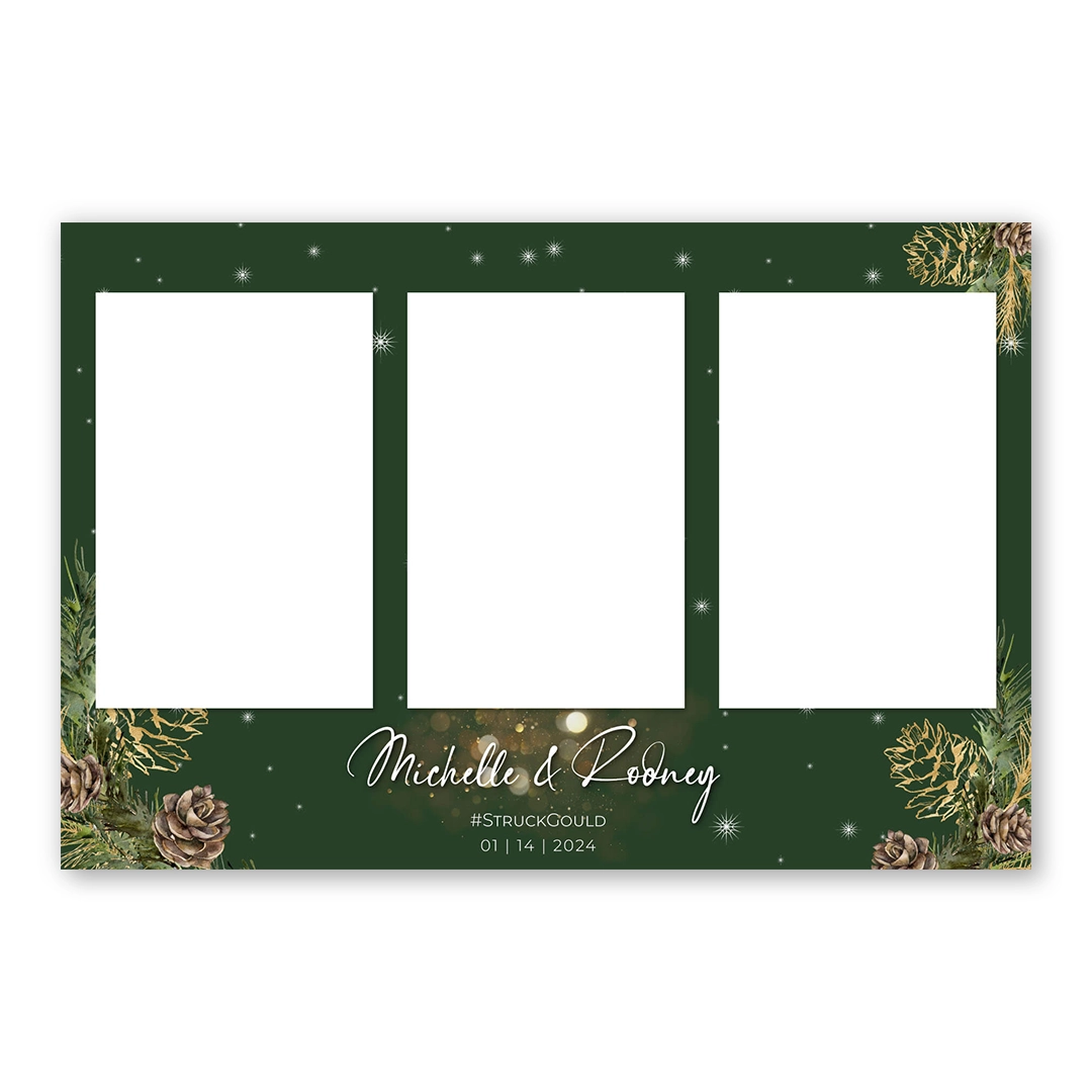 Green Xmas photo booth template L3P