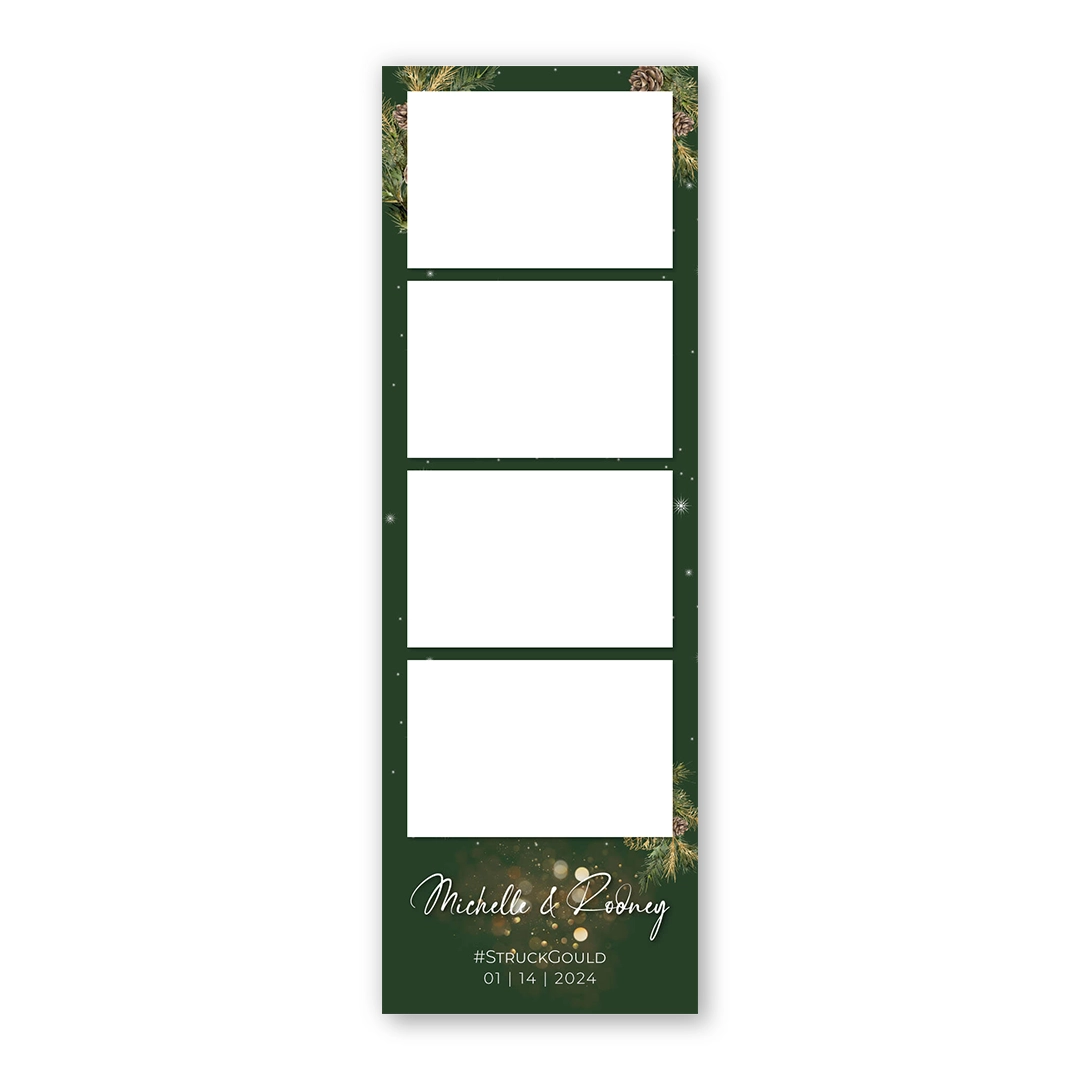 Green Xmas photo booth template S4L