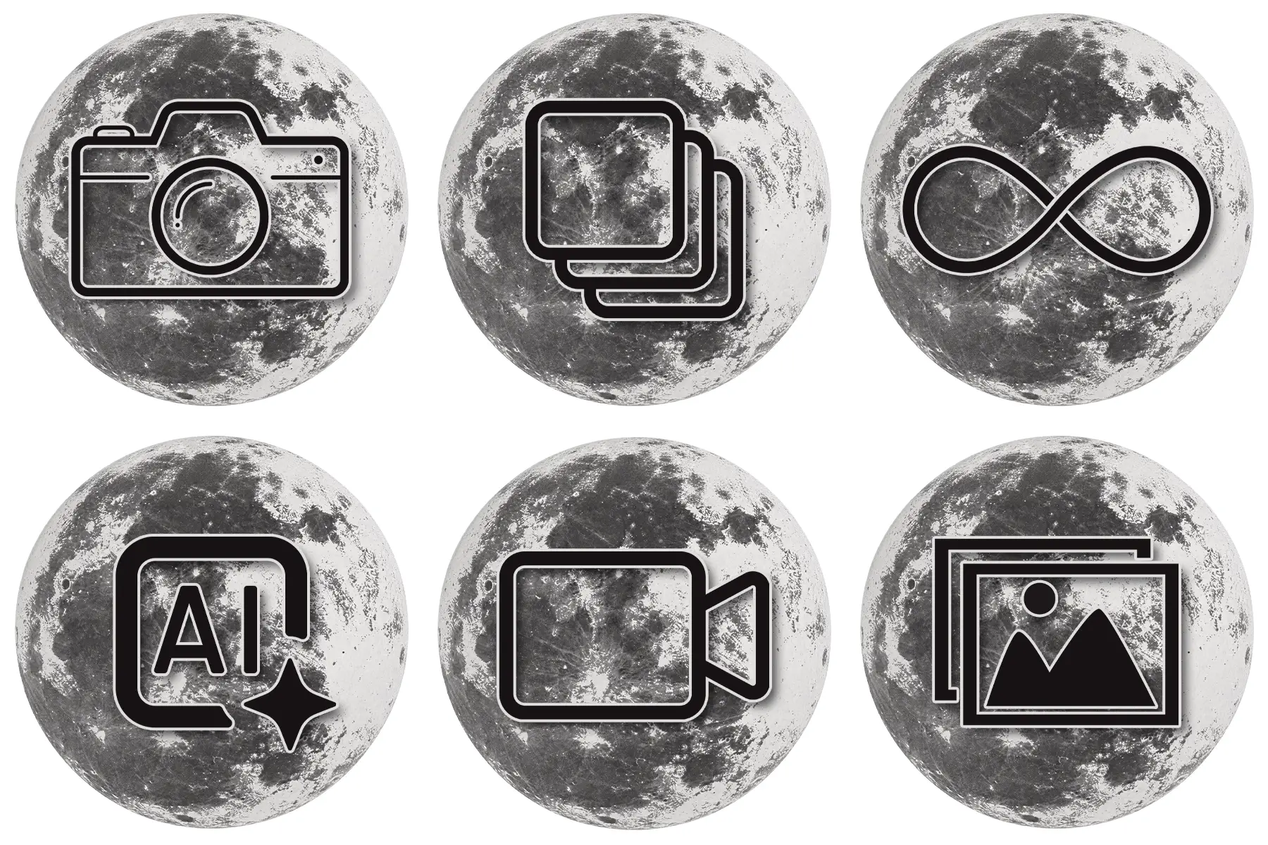 Moonlit Night Buttons