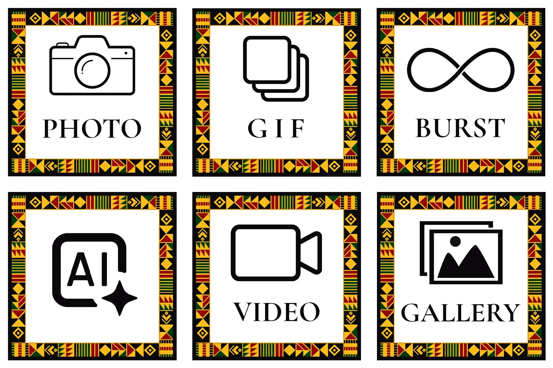 Kente Elegance Buttons